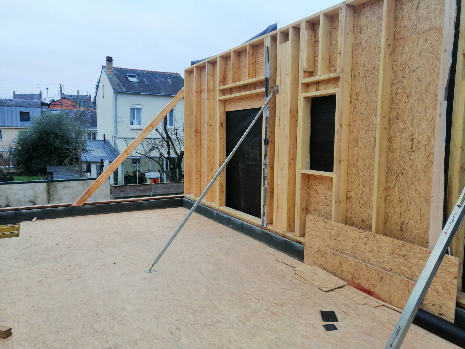 Ossature bois chantier Angers